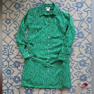 Green Floral Button-Up Dress